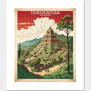 Tzintzuntzan Michoacan Mexico Vintage Tourism Travel Posters and Art